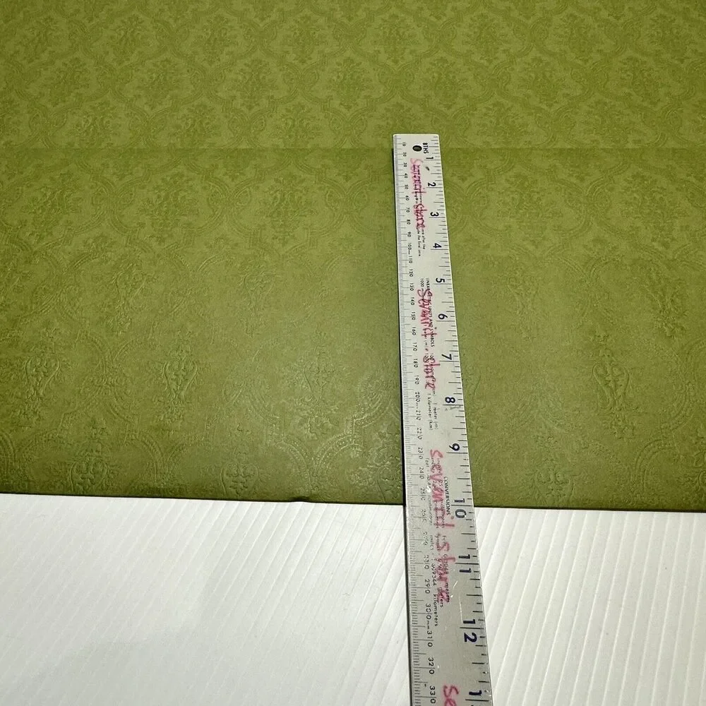 GUCCI Authentic 29x22x10 Paper Shopping Gift Bag Tote Green Damask Embossed
